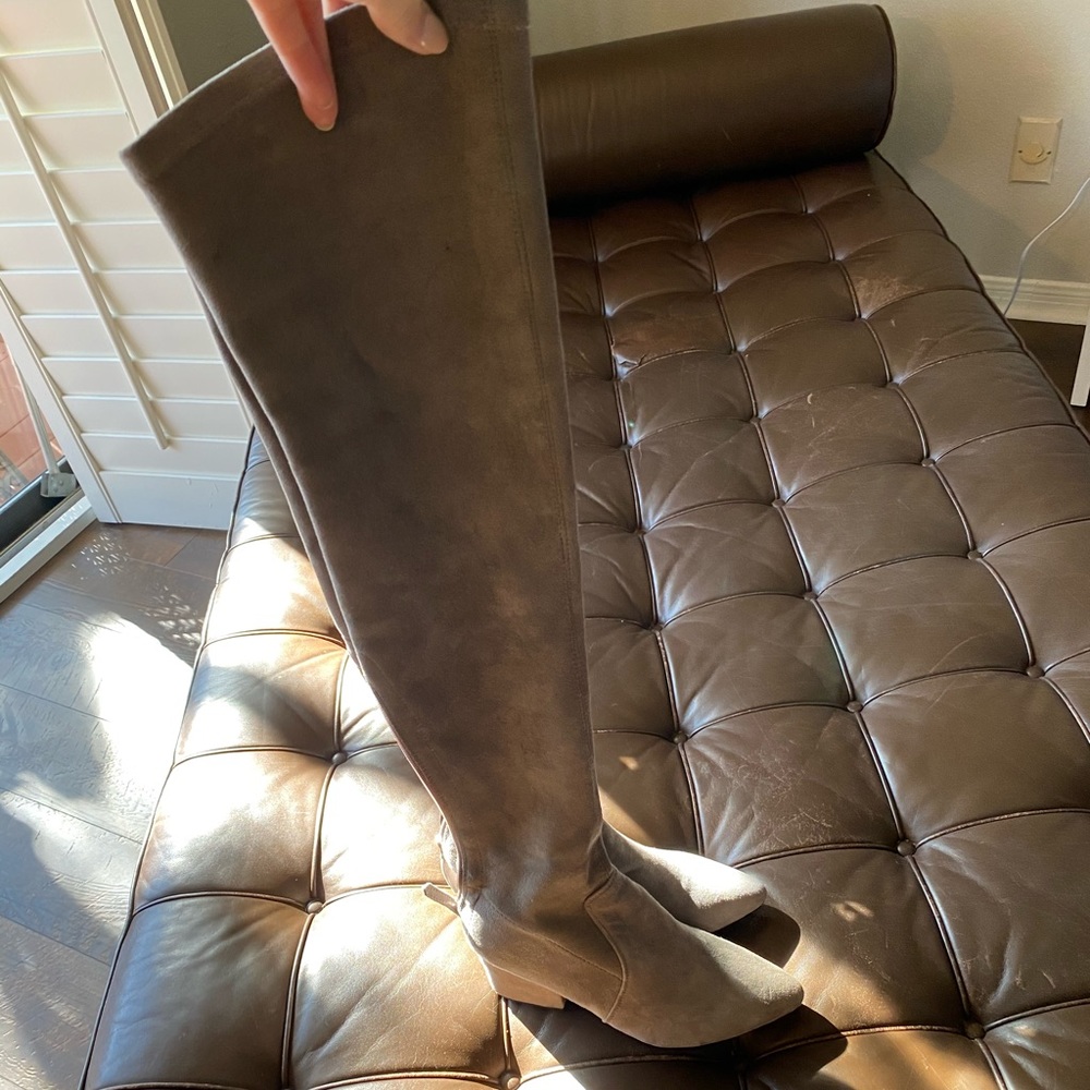 Over the knee boots with small heel